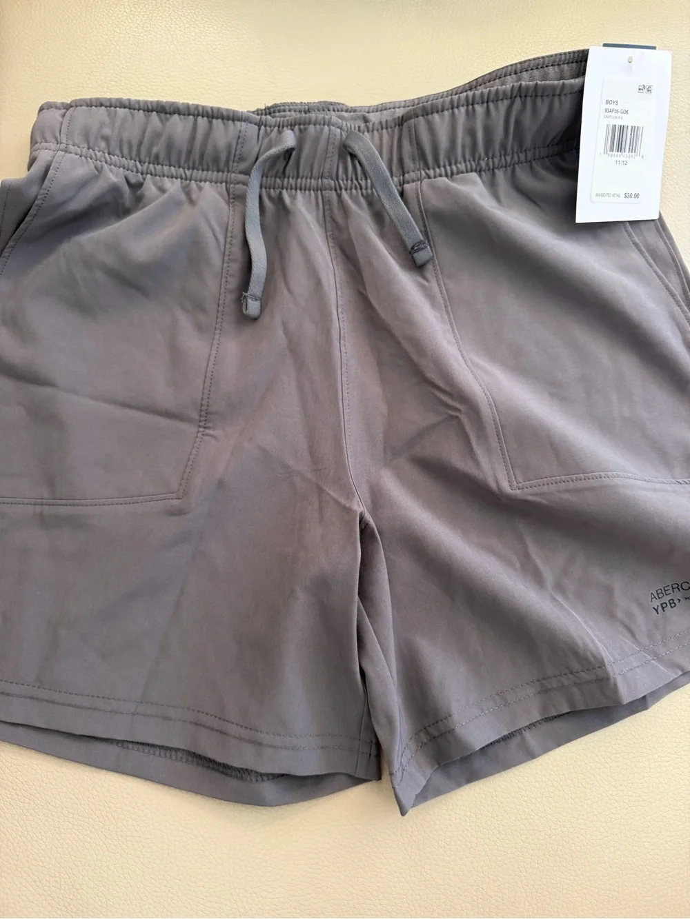 Abercrombie & Fitch boys Gray Drawstring Shorts